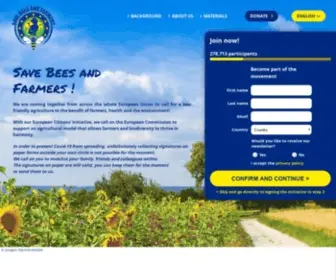 Savebeesandfarmers.eu(Save bees and farmers) Screenshot
