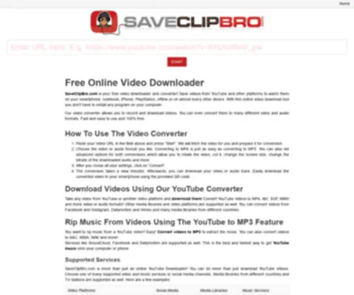 Saveclipbro.com(Saveclipbro) Screenshot
