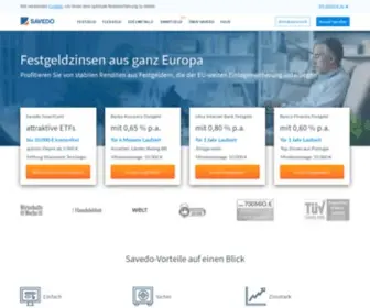 Savedo.de(Einfach anlegen in Festgeld & Edelmetalle) Screenshot