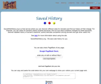 Savedwebhistory.org(Savedwebhistory) Screenshot