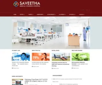 Saveethamedicalcollege.com(Saveetha Medical College) Screenshot