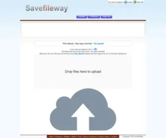 Savefileway.com(Upload Files) Screenshot