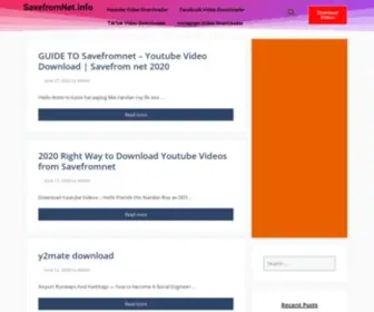 Savefromnet.info(Savefromnet info) Screenshot