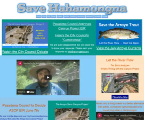 Savehahamongna.org(Save Hahamongna) Screenshot