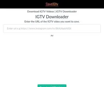 Saveigtv.com(Instagram TV Video Download) Screenshot