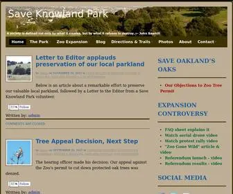 Saveknowland.org(Save Knowland Park) Screenshot