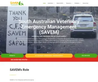 Savem.org.au(South Australian Veterinary Emergency Management) Screenshot