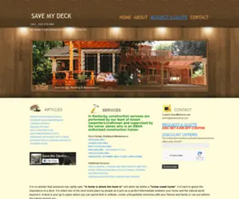 Savemydeck.com(Restoration, exterior wood restoration services) Screenshot