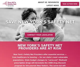 Savenysafetynet.com(Save New York's Safety Net) Screenshot