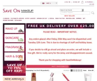 Saveonmakeup.co.uk(Buy Cheap Makeup Online) Screenshot