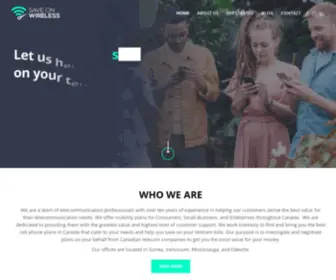 Saveonwireless.ca(Telecom Consultants for Small) Screenshot