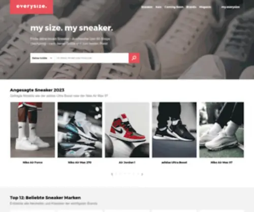 Saveoursole.de(Erste Suchmaschine für Sneaker) Screenshot