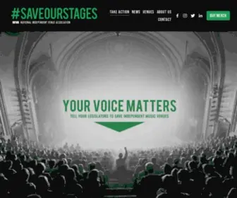 Saveourstages.com(Save Our Stages) Screenshot