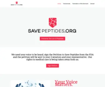 Savepeptides.org(Save Peptides) Screenshot