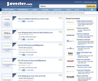 Savester.com(Coupons, Deals, Blogs and Advice to Help you Shop Smarter) Screenshot