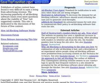 Savethefreeweb.com(Discuss Ad) Screenshot