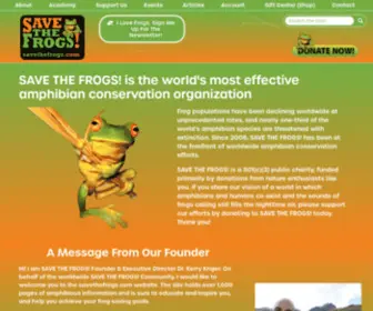 Savethefrogs.com(SAVE THE FROGS) Screenshot