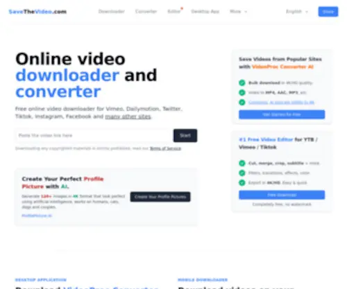 Savethevideo.com(Online Video Downloader and Converter) Screenshot
