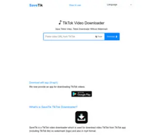 Savetik.net(Tiktok Downloader) Screenshot