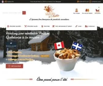 Saveurs-Erable.fr(Épicerie en ligne spécialisée dans les produits d'Érable et du Québec) Screenshot