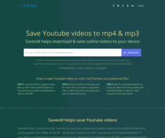 Savev.id(Savevid can help download & save Youtube videos to mp4 & mp3) Screenshot
