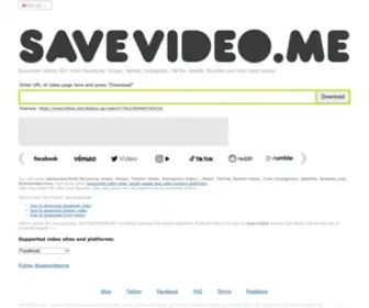 Savevideo.me(Download from Dailymotion) Screenshot