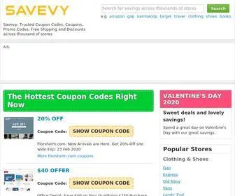 Savevy.com(Trusted Coupon Codes) Screenshot