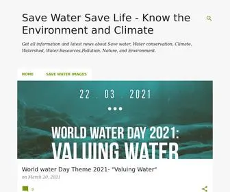 Savewaterinfo.com(Save Water Save Life) Screenshot