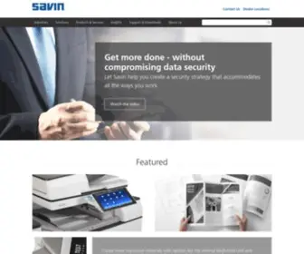 Savin.com Screenshot