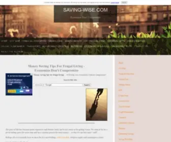 Saving-Wise.com(Money Saving Tips for Frugal Living) Screenshot