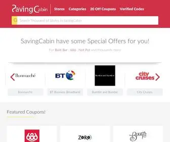 Savingcabin.com(Coupons, Voucher Codes, Promo Code, Deals & More) Screenshot