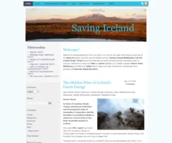 Savingiceland.org(Saving Iceland) Screenshot