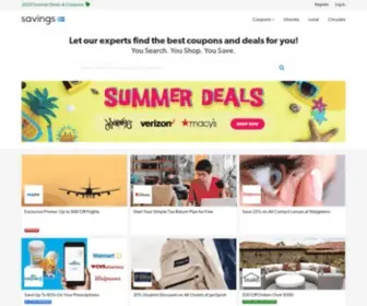 Savings.com(Free Online Coupons) Screenshot