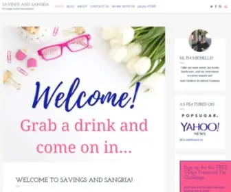 Savingsandsangria.com(Savings and Sangria) Screenshot