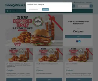 Savingssource.com(Coupons and Deals) Screenshot