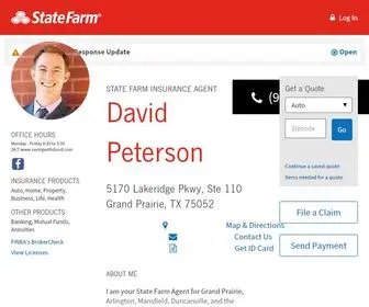 Savingwithdavid.com(State Farm Insurance Agent David Peterson in Grand Prairie TX) Screenshot