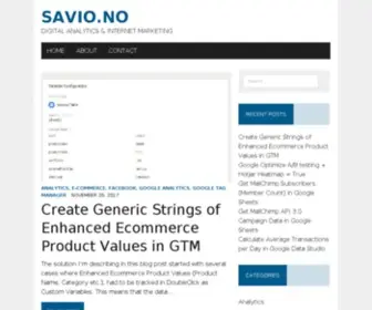 Savio.no(Digital Analytics & Internet Marketing) Screenshot