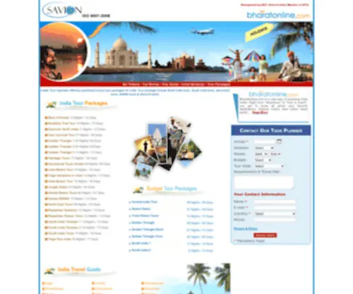 Saviontravel.com(India Tour Operator) Screenshot