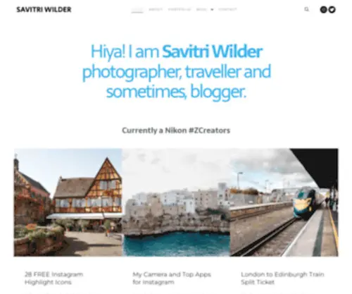 Savitriwilder.com(Savitri Wilder Photography) Screenshot