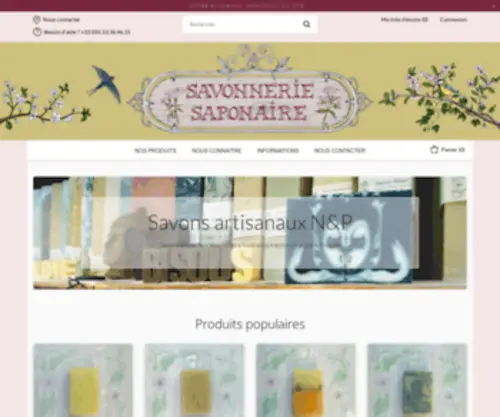 Savonnerie-Saponaire.com(Baume à lèvre) Screenshot