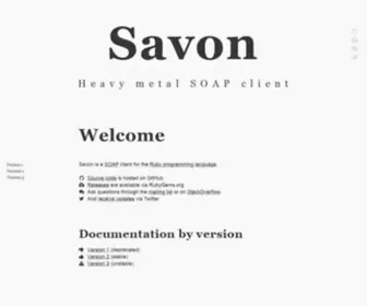 Savonrb.com(Savon) Screenshot