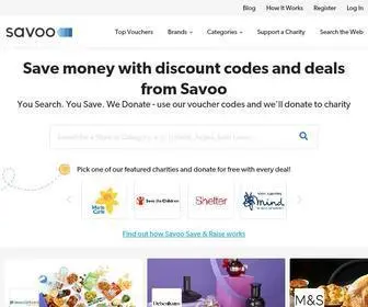Savoo.co.uk(Savoo discount codesuse our vouchers & support charity) Screenshot