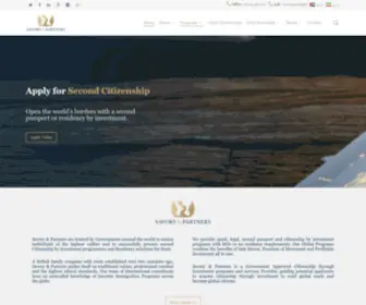 Savoryandpartners.com(Second Citizenship & Residency by Investment Programs) Screenshot