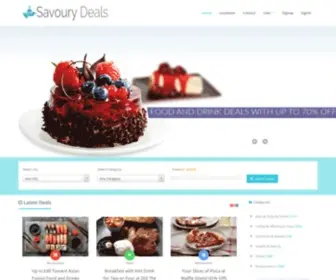 Savourydeals.com(Food & Restaurant deals with up to 70% off) Screenshot