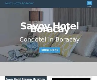 Savoyhotelnewcoast.com(Savoy Hotel Boracay developed by Megaworld) Screenshot