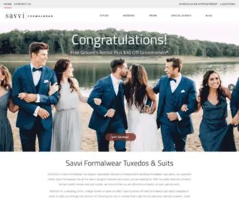 Savviformalwear.com(Tuxedo & Suit Rentals) Screenshot