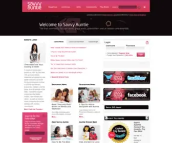 Savvyauntie.com(The first community for cool aunts) Screenshot