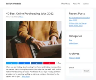 Savvycentsboss.com(Personal Finance Blog) Screenshot