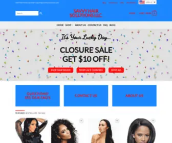 Savvyhairsolutions.com(Healthy Virgin Hair Extensions) Screenshot