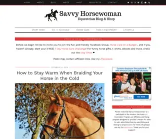 Savvyhorsewoman.com(Savvy Horsewoman) Screenshot